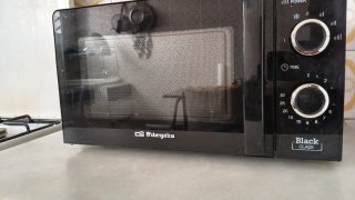 Microondas Negro Black Glass