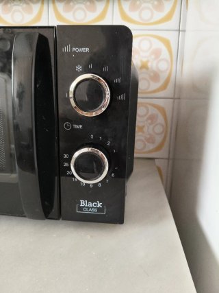 Microondas Negro Black Glass
