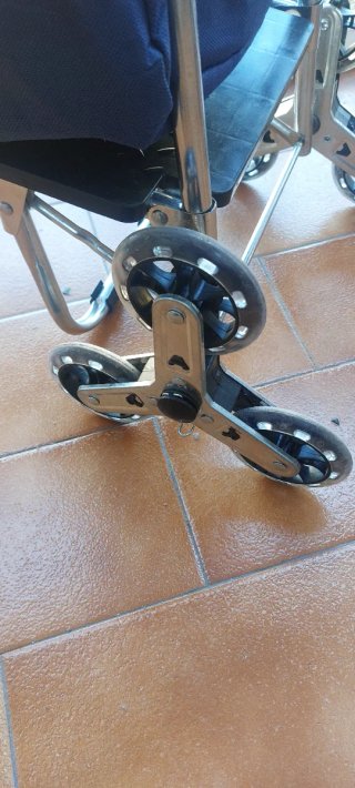 Carrito Compra 6 Ruedas Azul/Multicolor