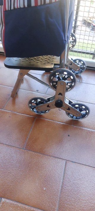 Carrito Compra 6 Ruedas Azul/Multicolor