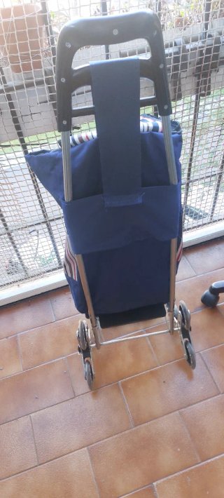 Carrito Compra 6 Ruedas Azul/Multicolor