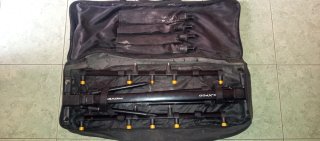 Due Canne da Pesca Carpfishing e Treppiede