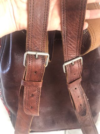 Mochila Marroquí Tejida Cuero
