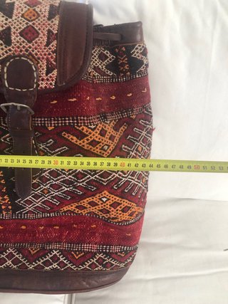 Mochila Marroquí Tejida Cuero