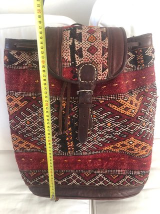 Mochila Marroquí Tejida Cuero