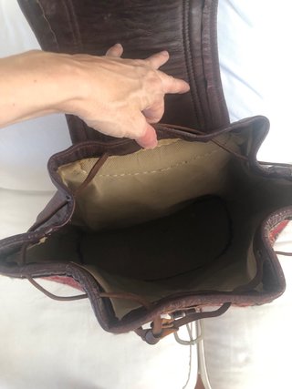 Mochila Marroquí Tejida Cuero