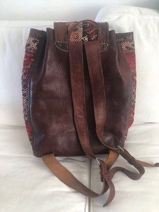 Mochila Marroquí Tejida Cuero
