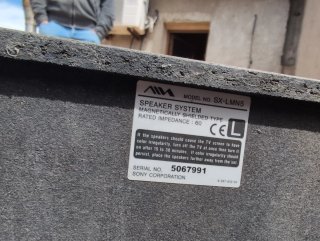 Altavoces AIWA Madera y Plateados
