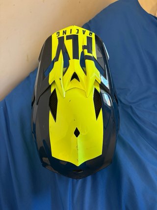 Casco Integral Fly Racing Azul y Amarillo