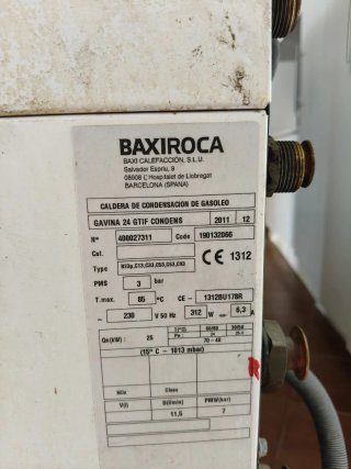 Caldaia a gasolio Baxiroca