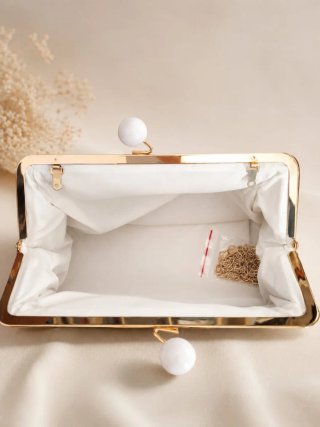 Bolso Clutch Encaje Blanco