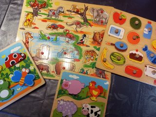 Lote Puzzles de madera educativos