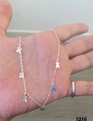 Anillo Oso y Perla Plata