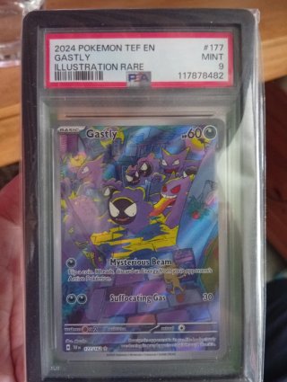 Gastly Ilustración Rara PSA 9 MINT