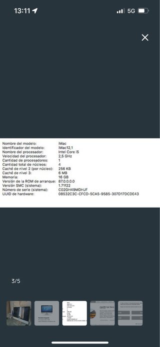 Imac 2011 21.5 Intel Core i5 16GB RAM