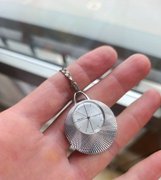 Reloj Colgante Mecánico Seiko Plata