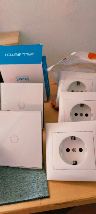 Lote interruptores y enchufes eléctricos
