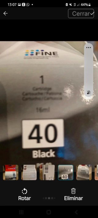 Cartucho Tinta Negra Canon PG-40 PIXMA