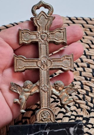 Cruz de Caravaca con Ángeles y Base