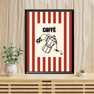 Quadro Stampa Caffè Poster con Cornice 40x30
