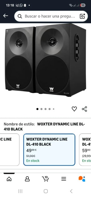 Altavoces Woxter DL-410 Negros