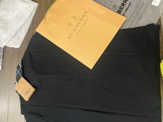 Polo Burberry London England Uomo Nero