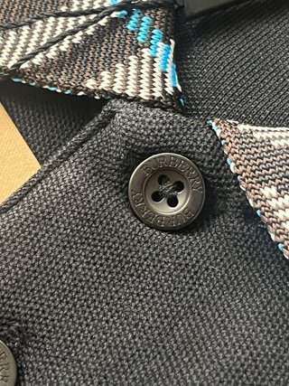 Polo Burberry London England Uomo Nero