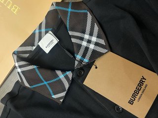 Polo Burberry London England Uomo Nero