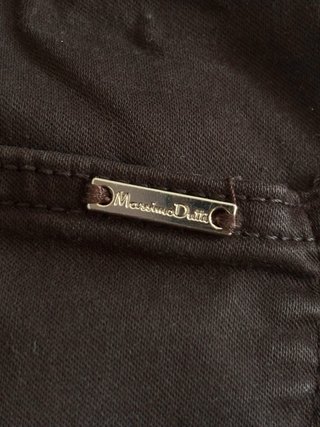 Pantalón Massimo Dutti ajustado marrón