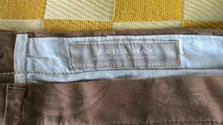 Pantalón chino estampado Zara Man talla 38