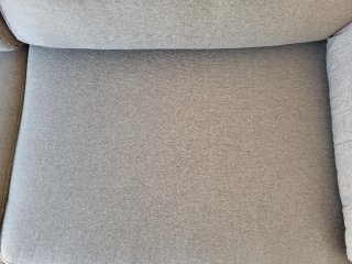 Sofá de 3 plazas tela beige/gris.