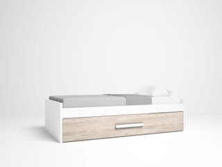 Cama nido 90x190 cm Blanco/Roble