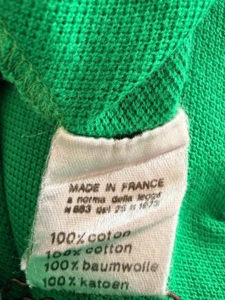 Lacoste Polo Uomo Verde Taglia 5/XL Cotone Vintage