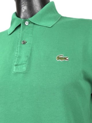 Lacoste Polo Uomo Verde Taglia 5/XL Cotone Vintage