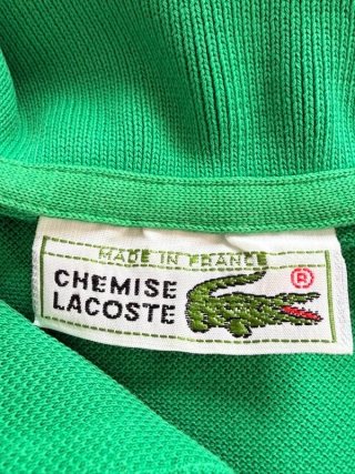 Lacoste Polo Uomo Verde Taglia 5/XL Cotone Vintage