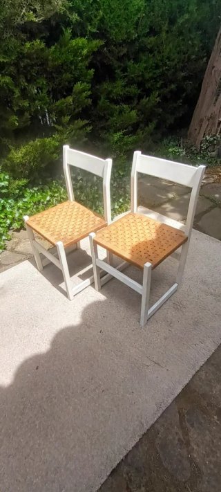 Pareja Sillas Cocina Mid-century Modernas