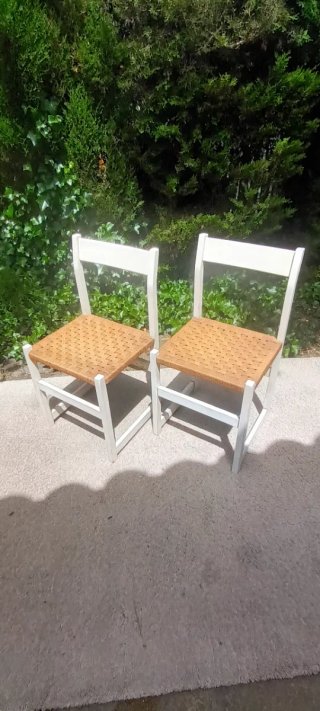 Pareja Sillas Cocina Mid-century Modernas