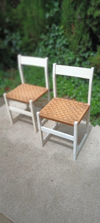 Pareja Sillas Cocina Mid-century Modernas