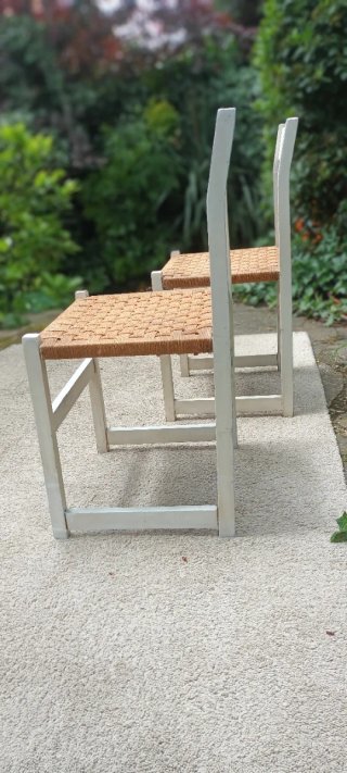 Pareja Sillas Cocina Mid-century Modernas