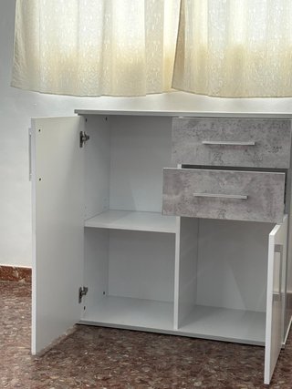 OFERTA!! Aparador moderno blanco y gris