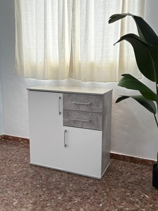 OFERTA!! Aparador moderno blanco y gris