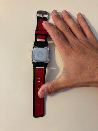Reloj Digital Calypso Rojo y Plateado