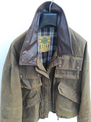 Giacca cerata marrone stile Barbour