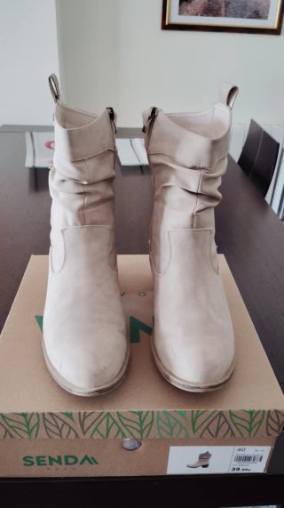 Botines beige mujer talla 40