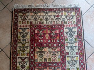 Tappeto Kilim Boho-Etnico Beige/Rosso