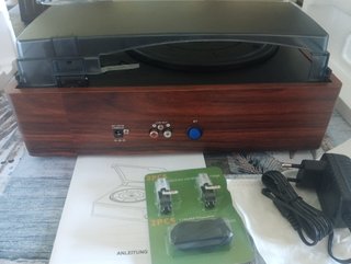 Giradischi Bluetooth con Altoparlanti Aux per Vinili
