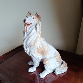 Perro Porcelana López Moreno Marrón/Blanco