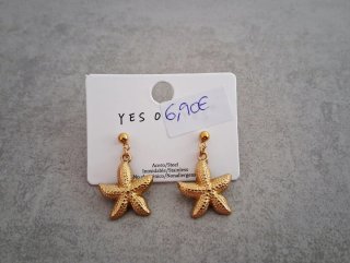 Pendientes Estrella de Mar Dorados