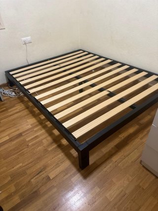 Base/somier cama matrimonio negro 150x190