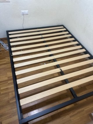 Base/somier cama matrimonio negro 150x190